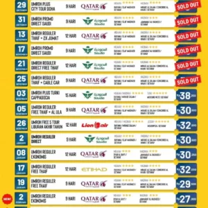 Update Seat Cahaya Raudhah 14 Oktober 2024