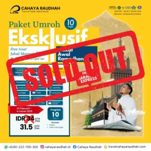 Paket Umroh eksklusif 23 Feb Soldout Cahaya Raudhah Travel Umroh