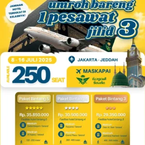 Paket Umroh 8 Juli 2025 | Umroh Akbar 1 Pesawat | Umroh Liburan Sekolah | Travel Umroh | Travel Haji