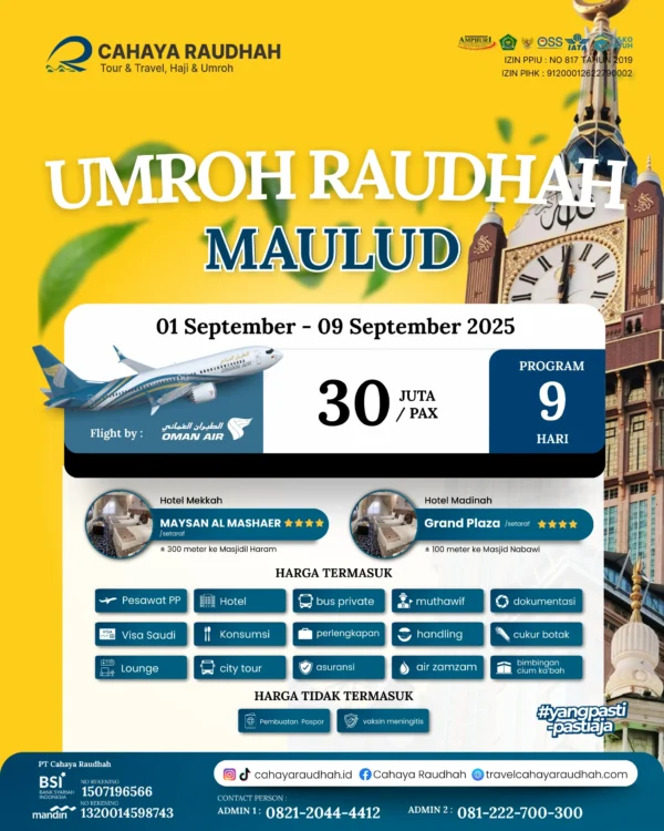 Umroh 1 September 2025 | Travel Umroh | Travel Haji