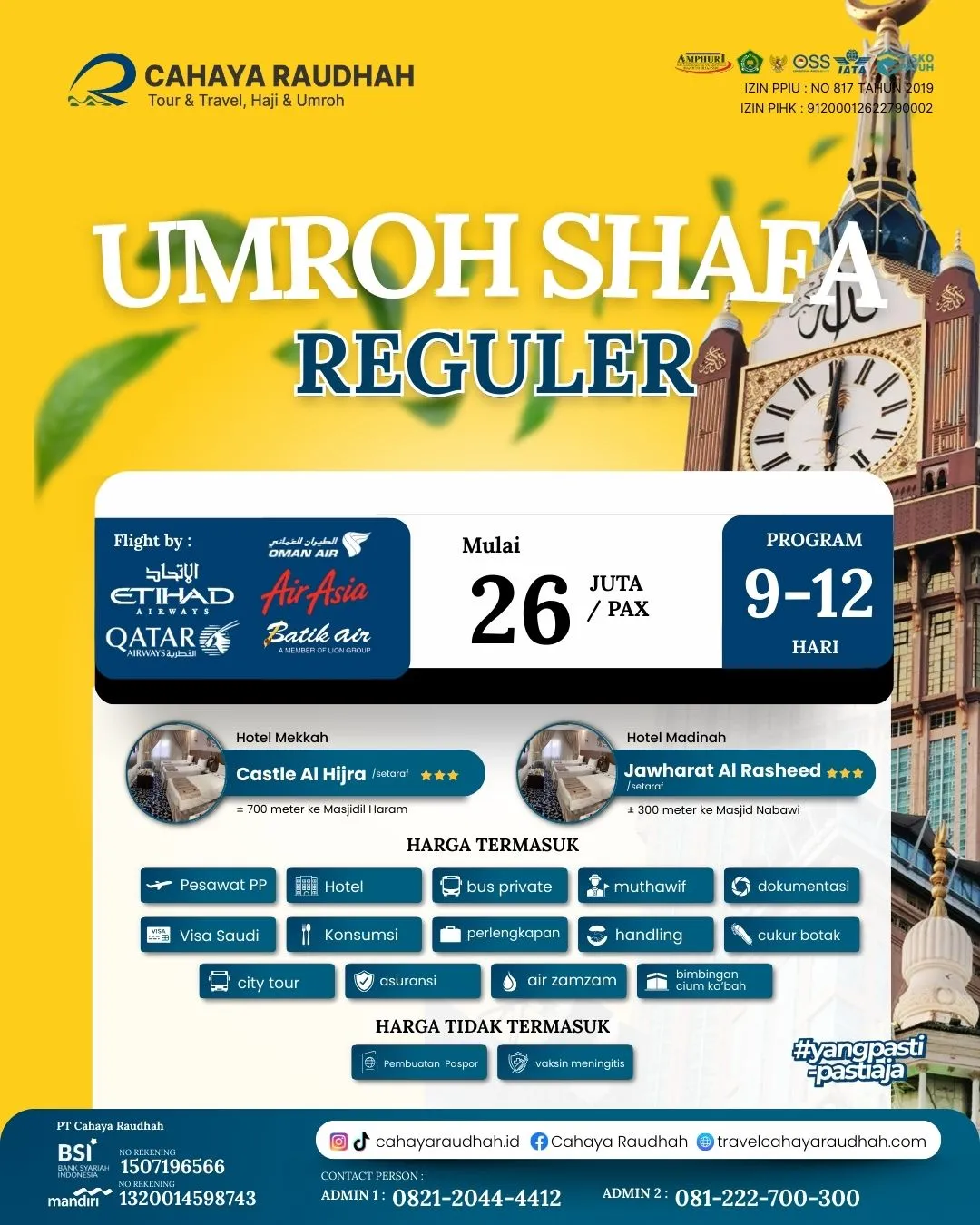 harga Tiket Umroh Shafa | Travel Umroh | Travel haji