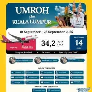 Umroh Plus Malaysia 10 Spetember 2025 | Cahaya Raudhah | Travel Umroh | Travel haji