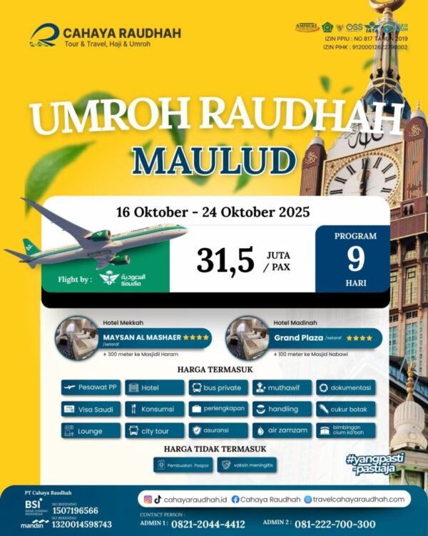 Paket Umroh 16 Oktober 2025 | Travel Umroh | Travel haji
