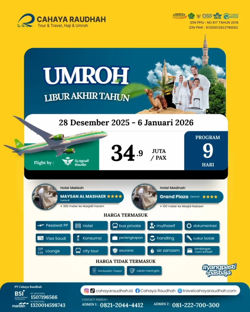 Paket Umroh 28 Desember 2025