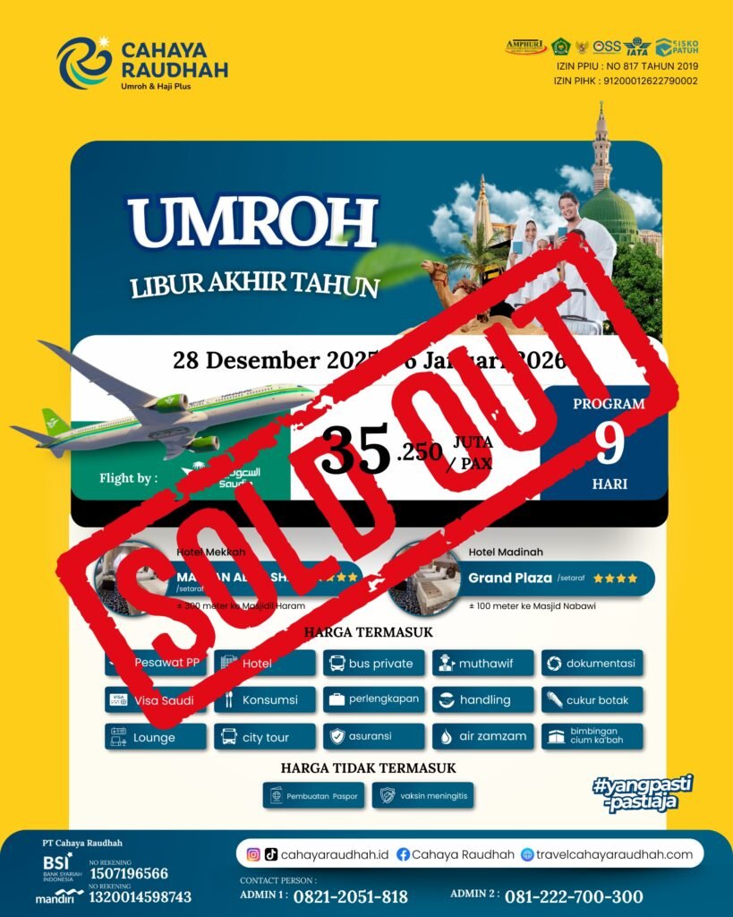 Umroh 28 desember 2025 Soldout