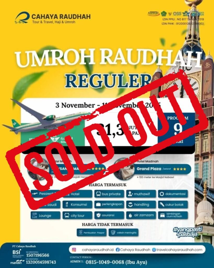 Paket Umroh 3 November 2025 Soldout