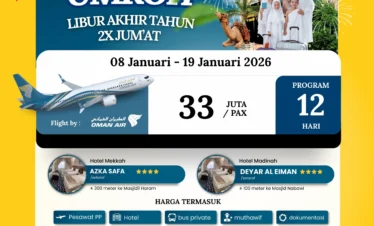 Paket Umroh 8 januari 2026 Cahaya Raudhah