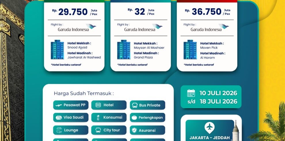 Umroh Shafa 1 Pesawat 10 Juli 2026