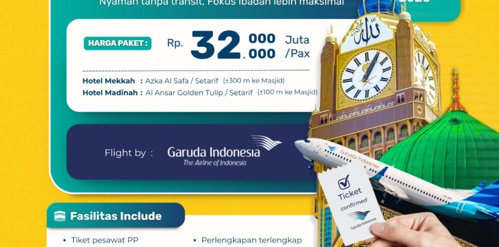 Umroh Raudhah Reguler 10 Agustus 2026 9 Hari (Direct Flight)