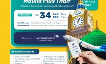 Umroh Raudhah 17 Agustus 2026 12 Hari (Maulid Plus Thaif)