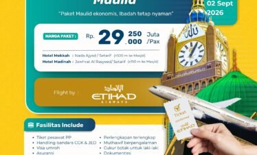 Umroh Shafa Maulid 24 Agustus 2026 9 Hari