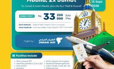 Umroh Raudhah 02 September 2026 12 Hari (Maulid 2x Jumat)